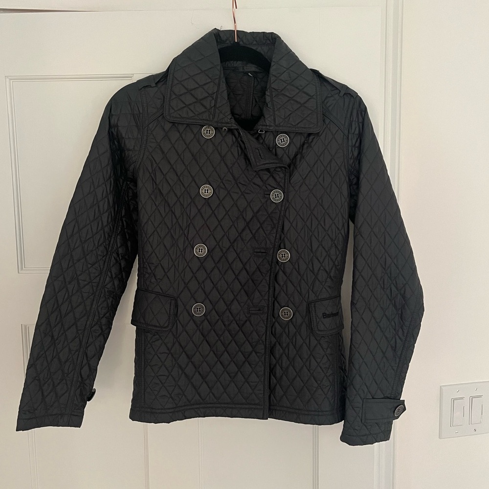 XS BARBOUR Gunmetal Quilted Jacket